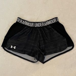 Black and White Mesh Under Armour Shorts